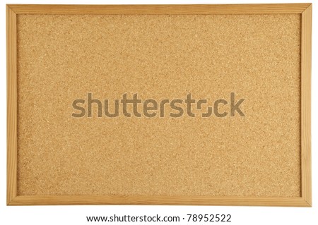 A cork message bulletin board