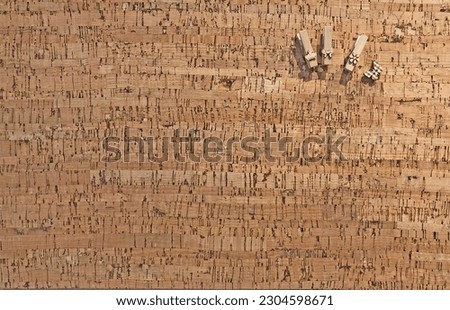 Cork pattern use as a background for infomation presentation. Convince to feel close to nature.And also overlay other colors to add more visual appeal to the subject. 