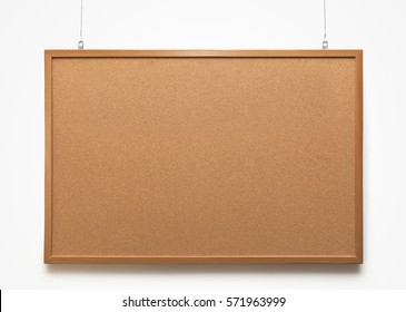 The cork-board on white background - Shutterstock ID 571963999