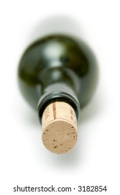 Corked Green Wine Bottle