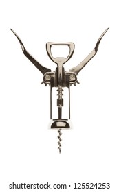 Corkscrew isolated on white with clipping path