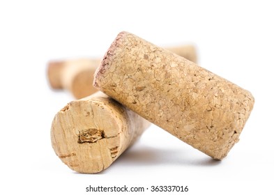 corkscrew for open wine cork on white background