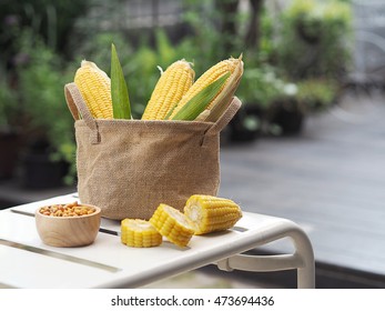 corn in bag on the table