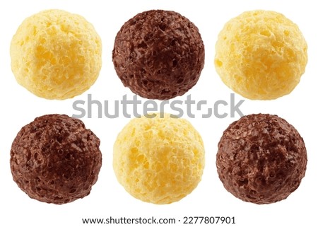 corn ball, isolated on white background, clipping path, full depth of field