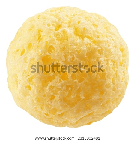 corn ball, isolated on white background, clipping path, full depth of field