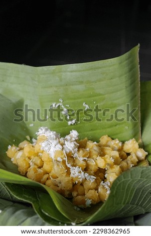 Corn blendung is a traditional food typical of Central Java, made from dried shelled corn which is soaked and then boiled for a long time Stock foto © 