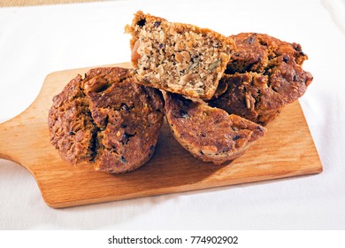 corn bread with buckwheat and seeds on a wooden board