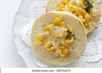 Corn And Cheese English Muffin Sandwich