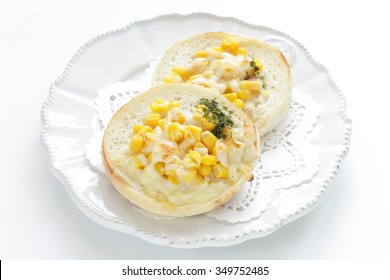 Corn And Cheese English Muffin Sandwich