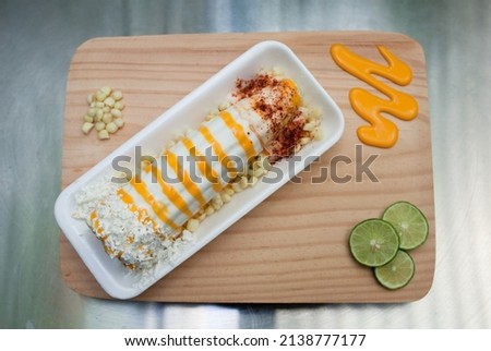 corn with cheese and lemons