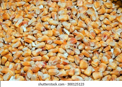 The Corn Feed Bags Stored In The Granary.