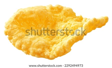Corn Flake isolated on white background, clipping path, full depth of field