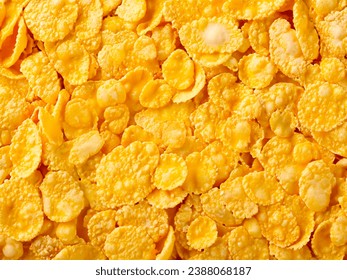 corn flakes background. top view.
