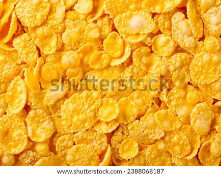 corn flakes background. top view.