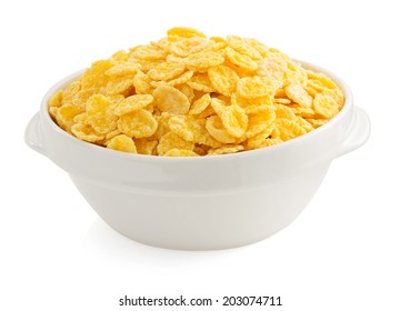 Corn Flakes Cereal Bowl Isolated On Stock Vector (Royalty Free) 1140286781