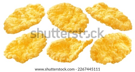 Corn Flakes isolated on white background, clipping path, full depth of field