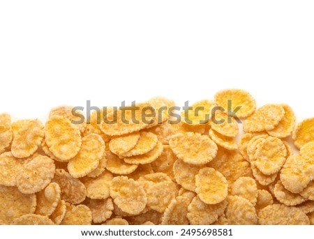 Corn flakes on white background