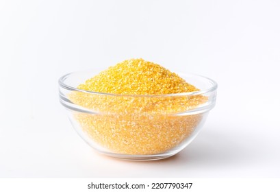 Corn Grits In Glass Bowl