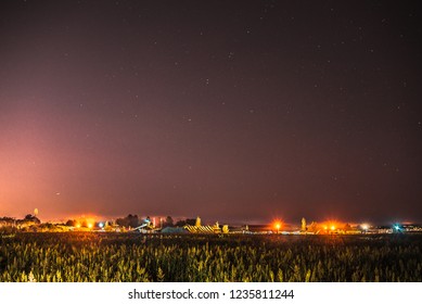 Corn Maze At Night