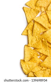 Corn Nachos On White Background