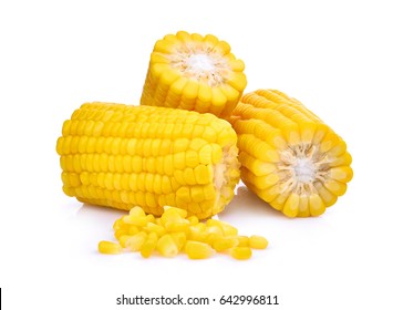 Corn On The Cob Isolated On White Background