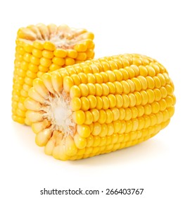 Corn on the cob kernels isolated Clipping Path 