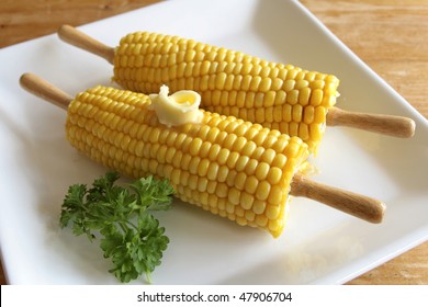 Corn On The Cob With Melted Butter