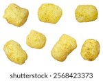 Corn puffs snacks isolated on white background