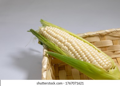 A corn is pure white