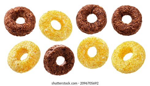 Corn rings isolated on white background