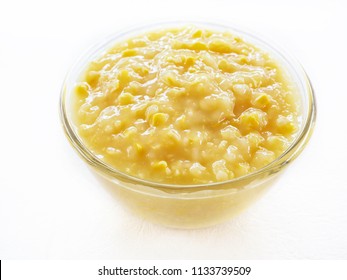 Corn Soup Isolated White Background