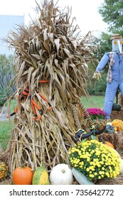 Pumpkins Autumn Corn Stalk Images Stock Photos Vectors