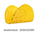 Corn taco shell isolated on white background