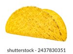 Corn taco shell isolated on white background