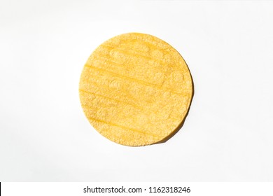 Corn Tortilla For Mexican Food Shot On A White Background