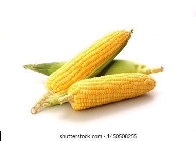 Corn In White Background Makai