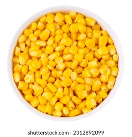 Corn in white plate, close-up