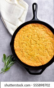 Cornbread In Cast Iron Pan