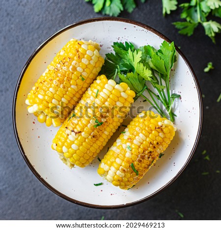 corncob corn grill grilled fast food meal snack copy space background rustic 