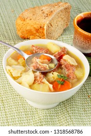 Corned beef and cabbage soup is a healthy and hearty Irish meal filled with root vegetables