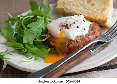 Corned Beef Hash With Poached Egg