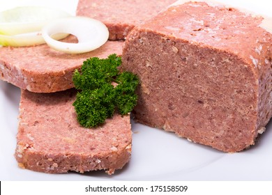 Corned Beef On A White Plate