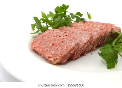 Corned Beef Over White Background