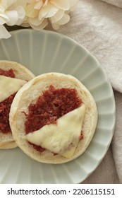 Corned Beef And Toasted English Muffin Sandwich