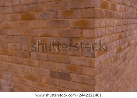 corner of the brick red wall, texture background of house