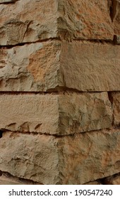 corner of the building of large stones beige - Shutterstock ID 190547240
