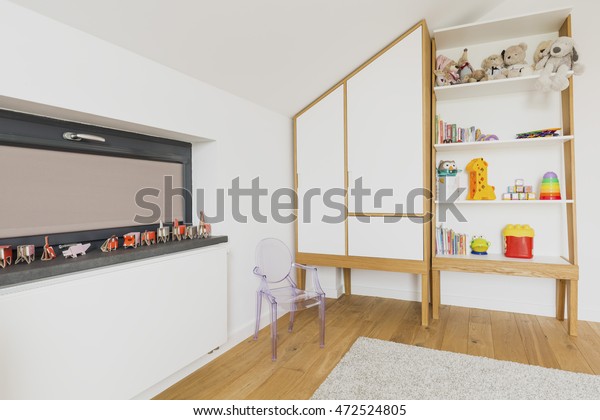 Corner Childrens Room Attic Horizontal Window Stock Photo Edit