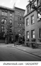 Corner Of Commerce And Barrow Street In West Village, New York