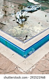 Corner Of A Derelict Swimming Pool In Turkey