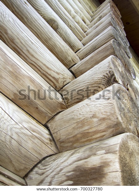 Corner Joint Techniques Log Cabin Wooden Stock Photo Edit Now